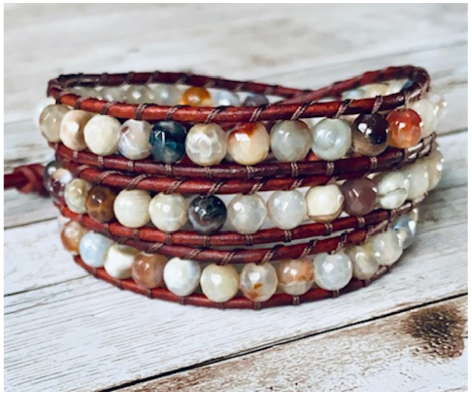 Agate Wrap Bracelet