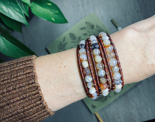Agate Wrap Bracelet