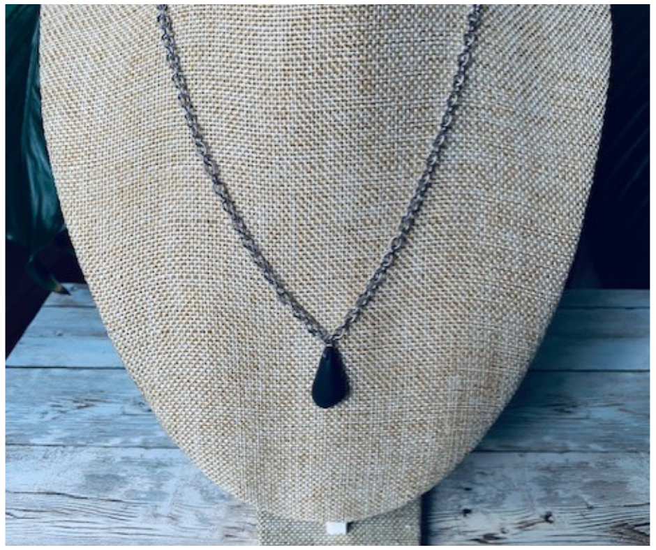 Jet Pendant Necklace