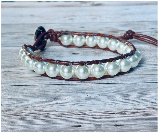 Ivory Pearl Wrap Bracelet