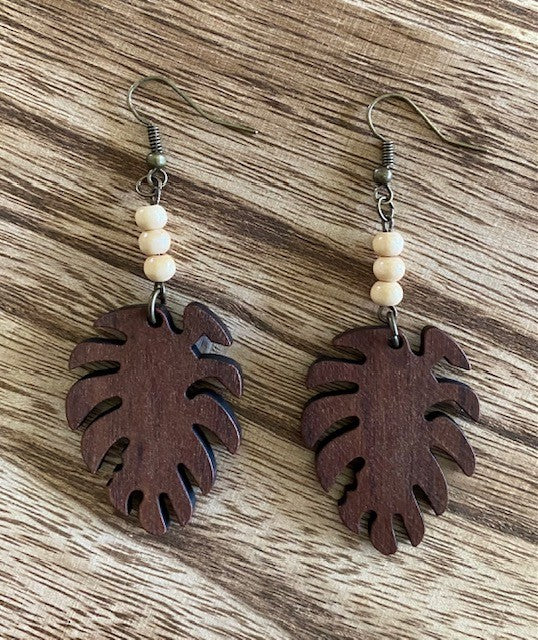 Monstera Leaf Earring