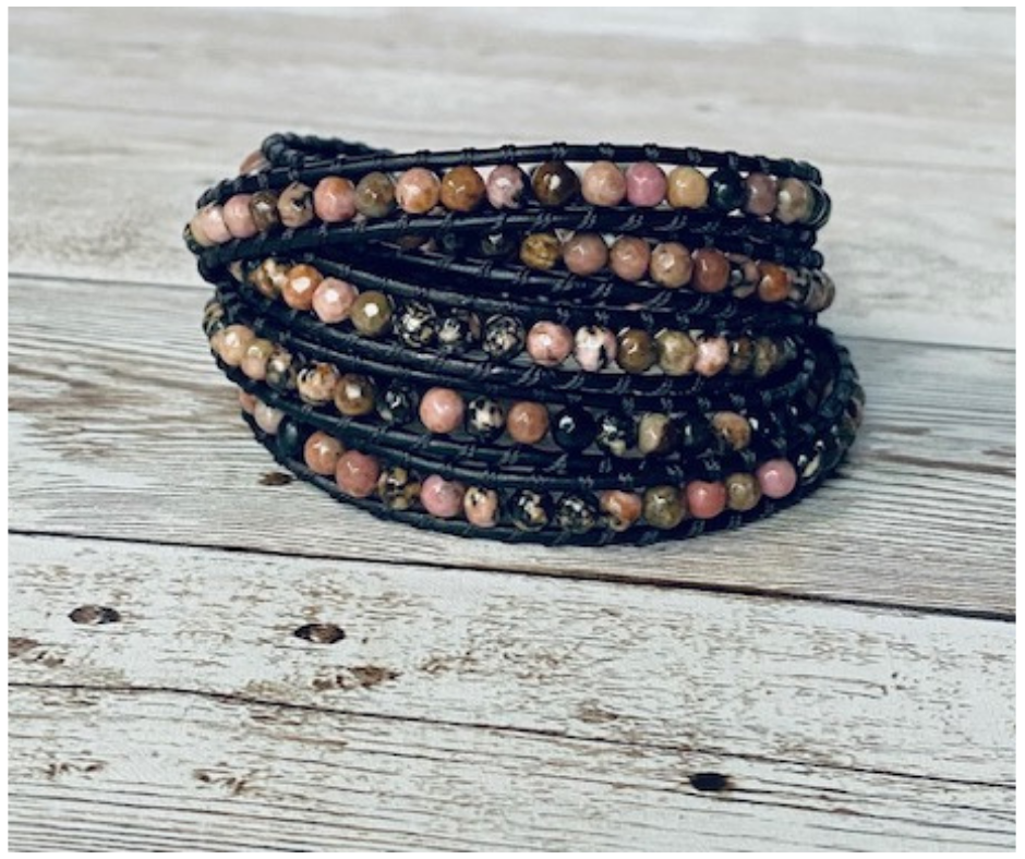 Rhodonite Wrap Bracelet