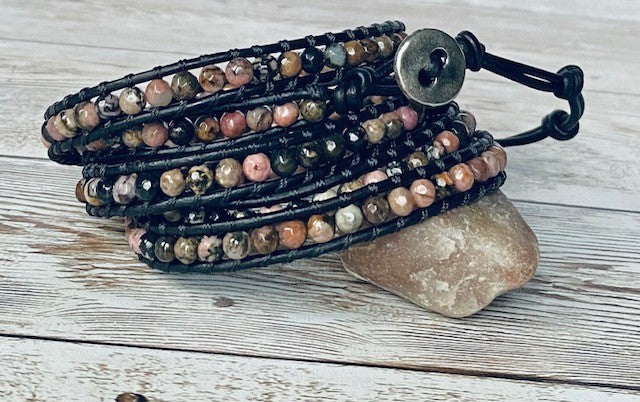 Rhodonite Wrap Bracelet