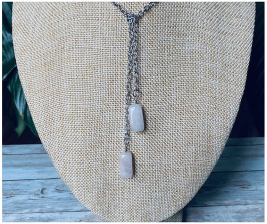 Rose Quartz Lariat