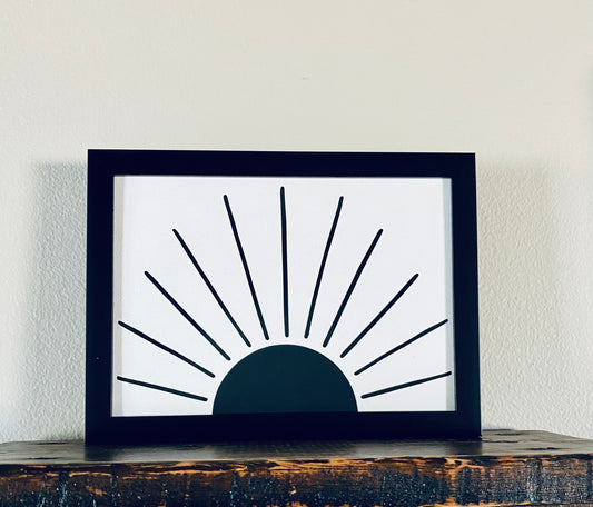 Sunrise Framed Canvas Print
