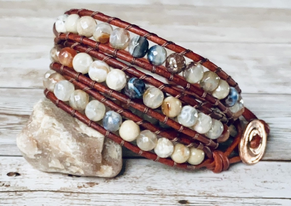 Agate Wrap Bracelet